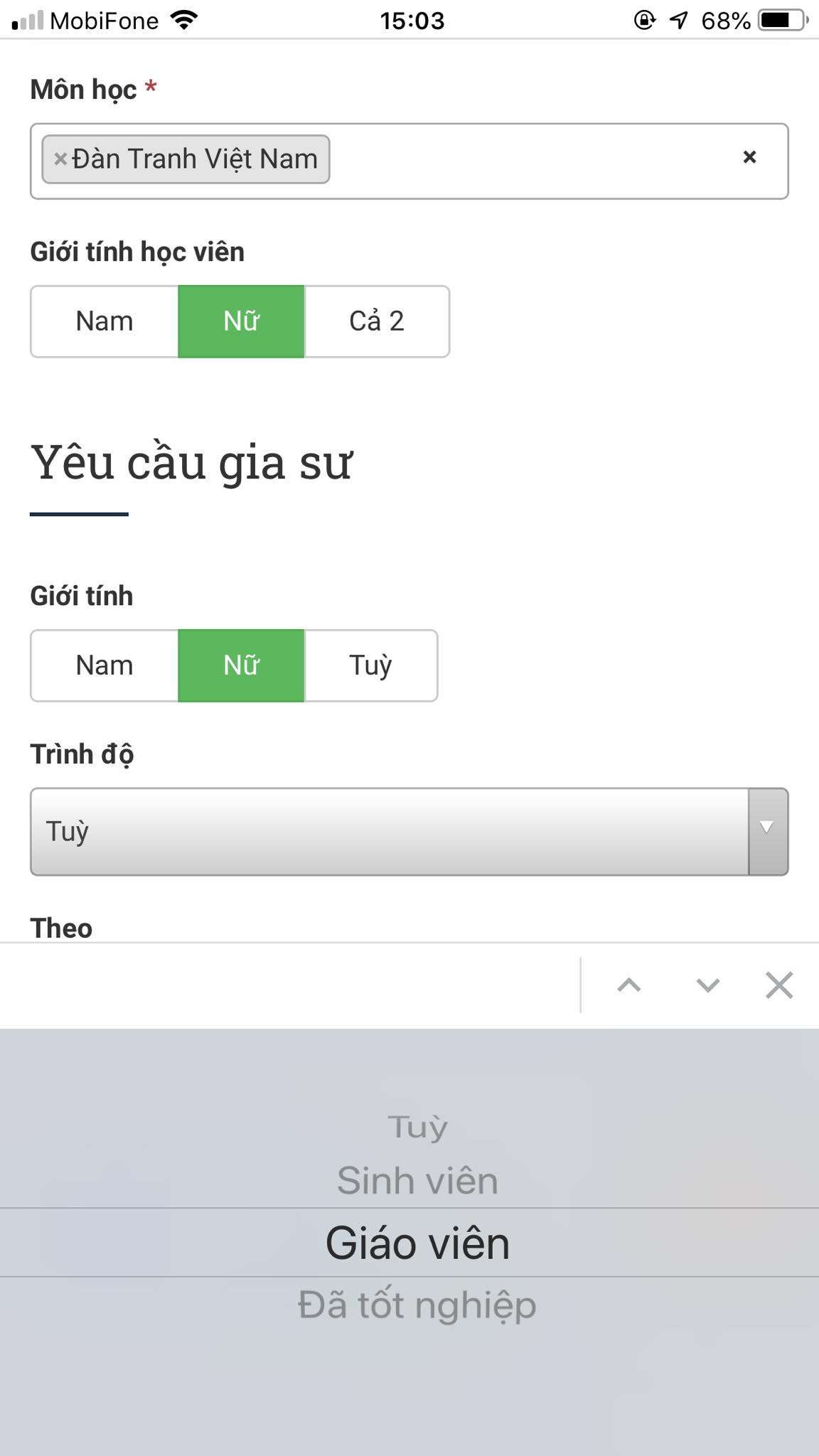 Học phí Đàn tranh vn